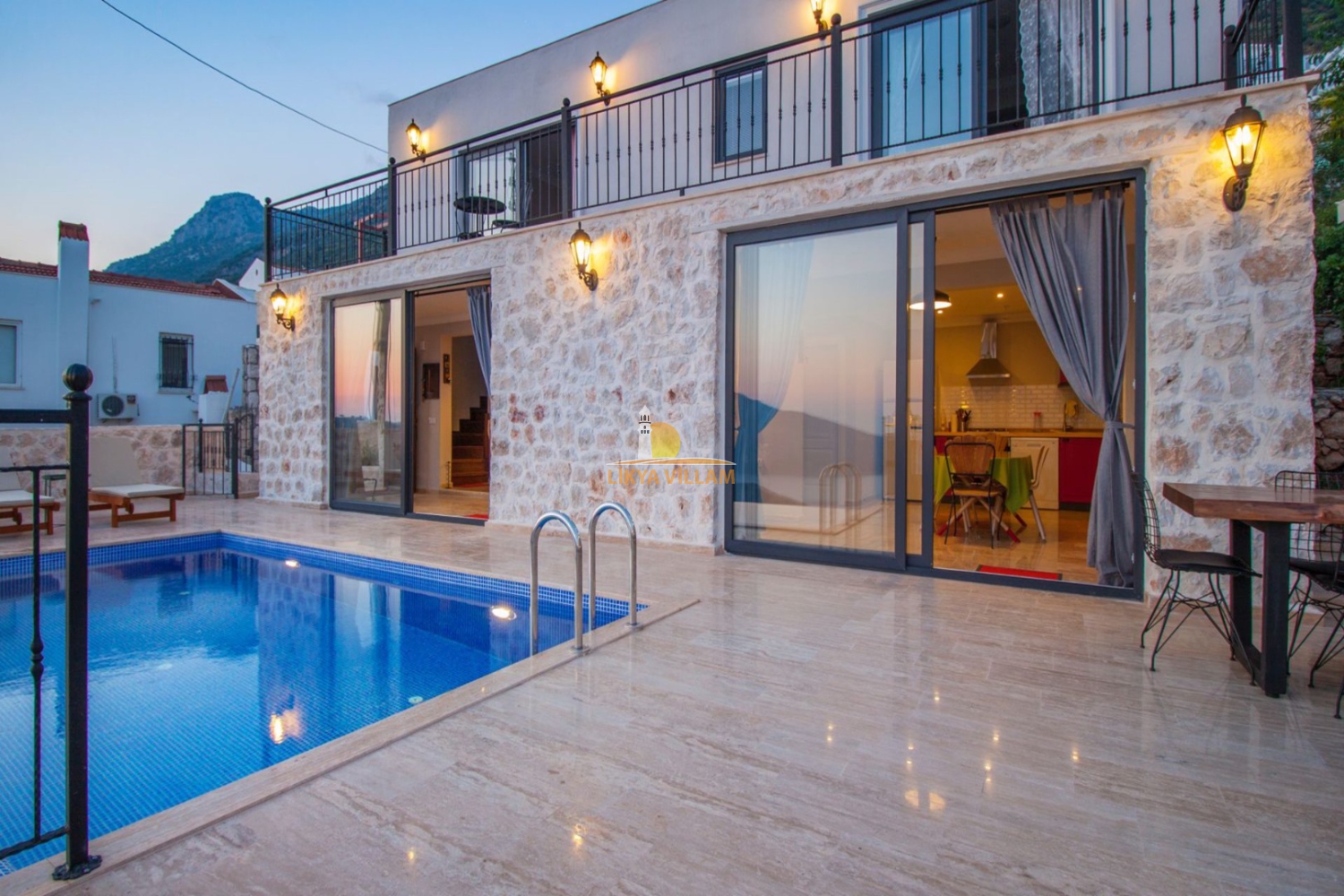 Kalkan Deniz Manzaralı  Villa Mavi - Likya Villam