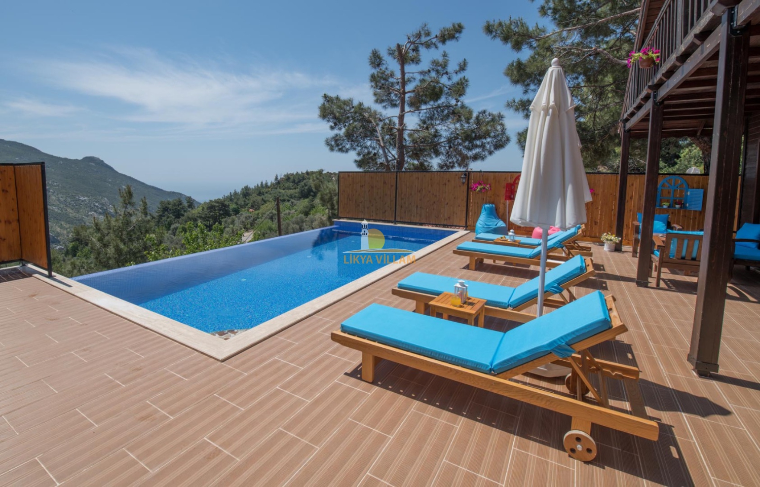 Kalkan Doğa Manzaralı Jakuzili Villa Çam - Likya Villam